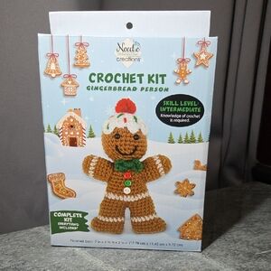 Gingerbread Person Crochet Kit - Brown and Green